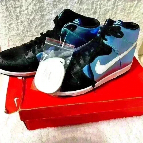 2008 NIKE DUNK HIGH PREMIUM ICE BLUE & BLACK 11.5M DS main image 5
